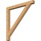 Ekena Millwork Traditional Block Smooth Bracket, Western Red Cedar, 3 1/2"W x 42"D x 42"H BKT04X42X42TRA05SWR - alternate 1